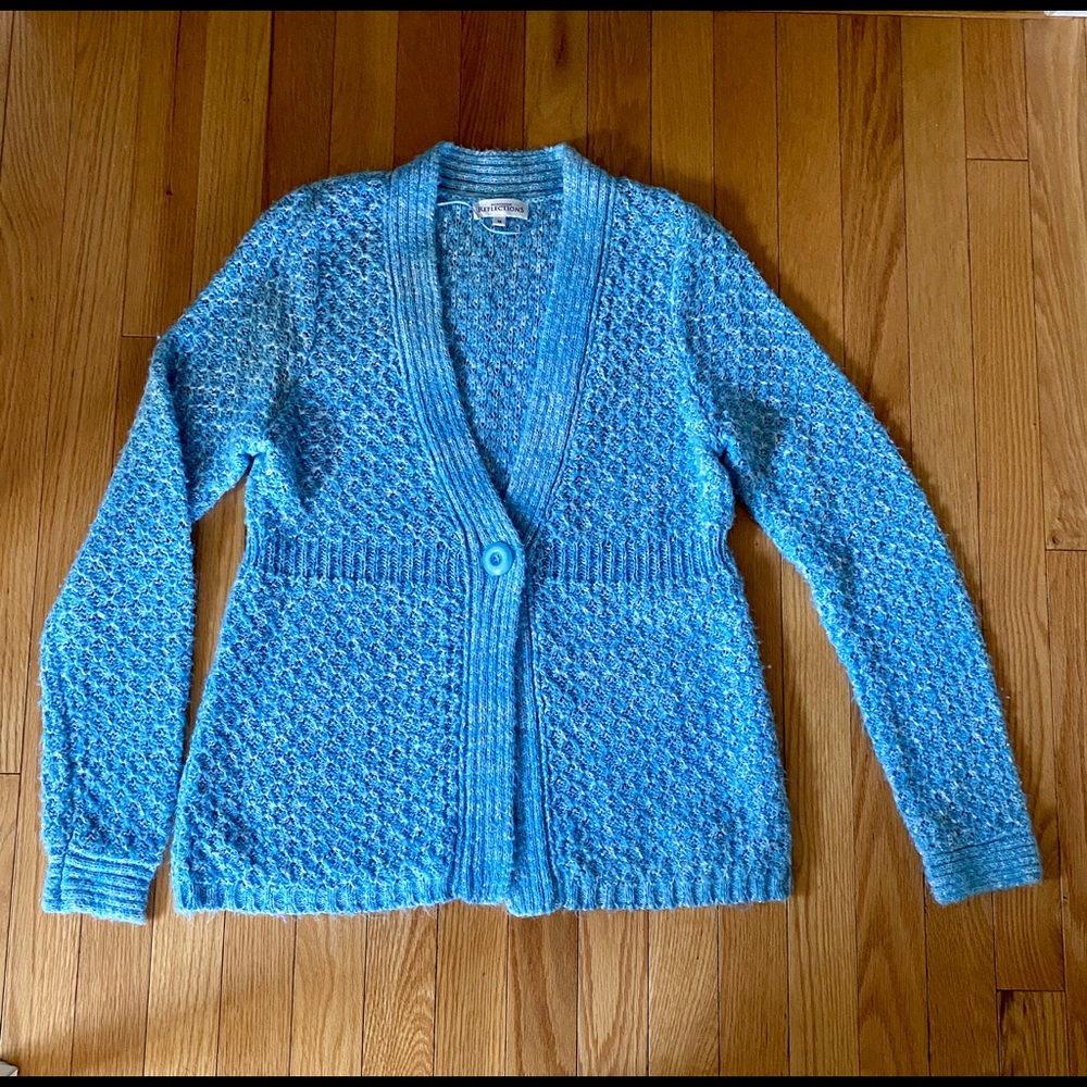 🌷3/$25 Blue and white marled cardigan sweater